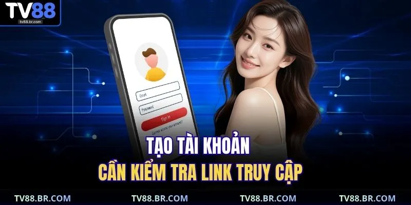 đăng ký TV88 3 Tạo tài khoản cần kiểm tra link truy cập